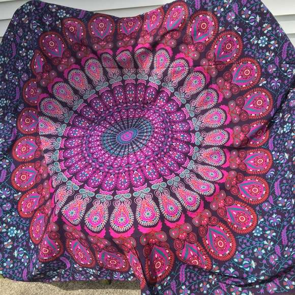 SOLD 🔥Bohemian Purple Peacock Mandala Bed Wall - Picture 2 of 4